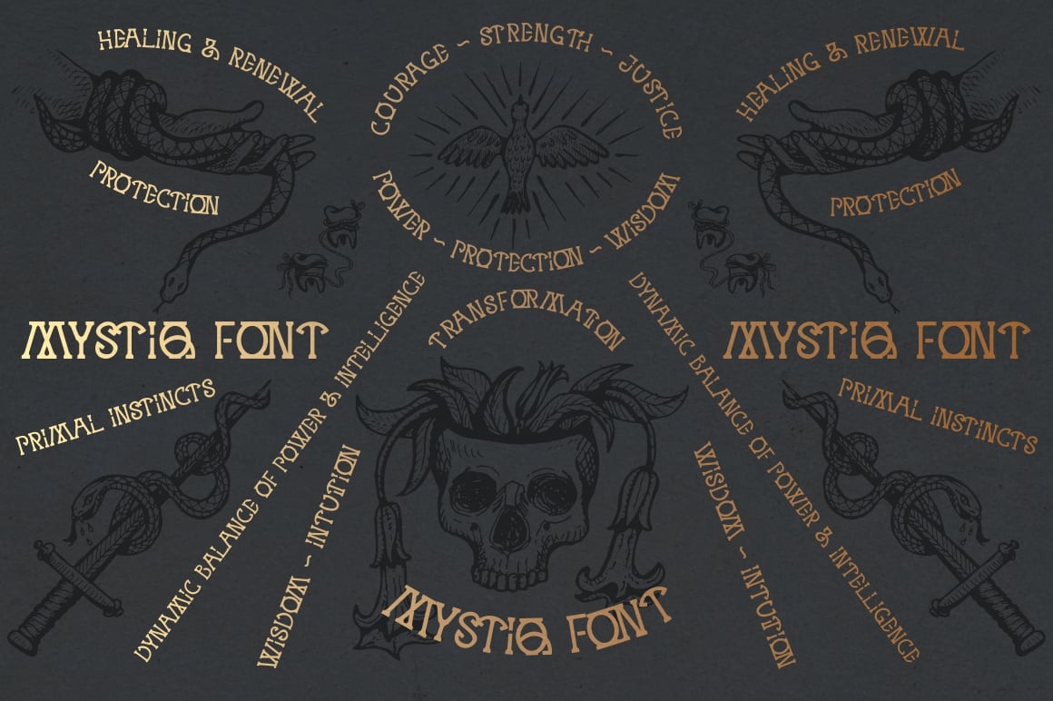 MYSTIQ mysterious display font