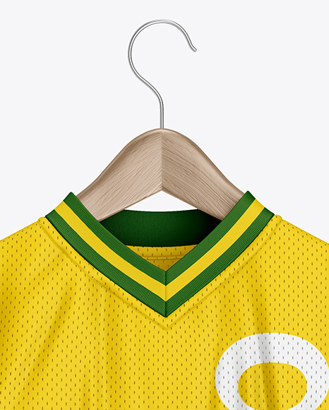 Baseball Jersey on a Wooden Hanger Mockup