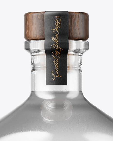 Glass Dry Gin Bottle Mockup