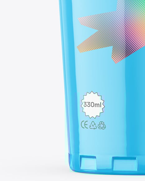 Glossy Plastic Cup Mockup