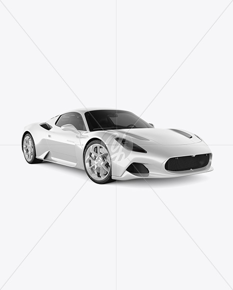 Sport Car Mockup - Front Half Side View
