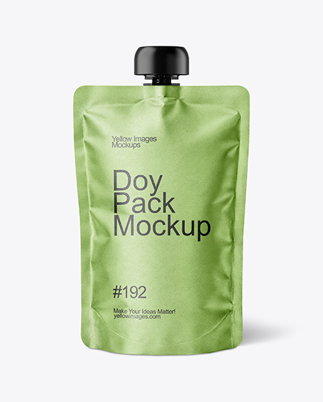 Kraft Paper Doy Pack Mockup - PSD Mockups