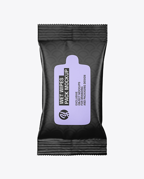 Matte Wet Wipes Pack Mockup