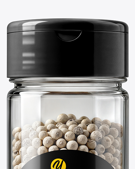Spice Jar with Whole White Pepper Mockup