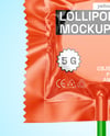 Glossy Lollipop Sachet Mockup