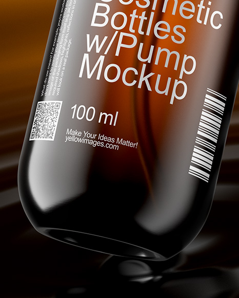 100ml Cosmetic Pump Bottle Mockup