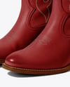 Pair of Women's Cowboy Boots Mockup