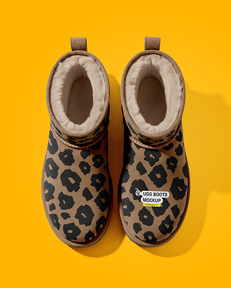 Pair of Women's UGG Boots Mockup