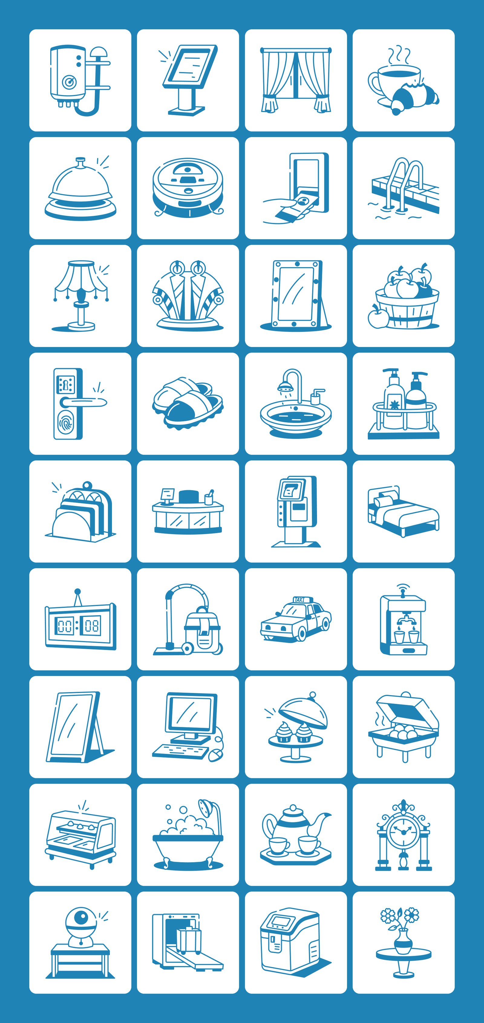 Hotel Doodle Icon Collection