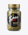 Glass Spice Jar with Oregano Mockup