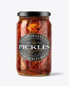 Clear Glass Jar with Sun Dried Tomatoes Mockup