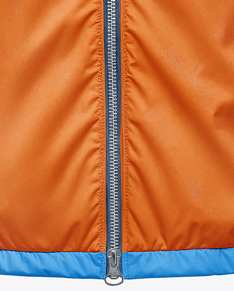 Hooded Windbreaker Jacket Mockup - Front View