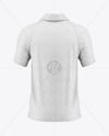 Men's Heather Raglan Polo Shirt Mockup - Back View