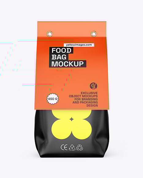 Matte Package with Paper Label Mockup