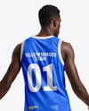 Black Man Wearing Full Basketball Kit Mockup