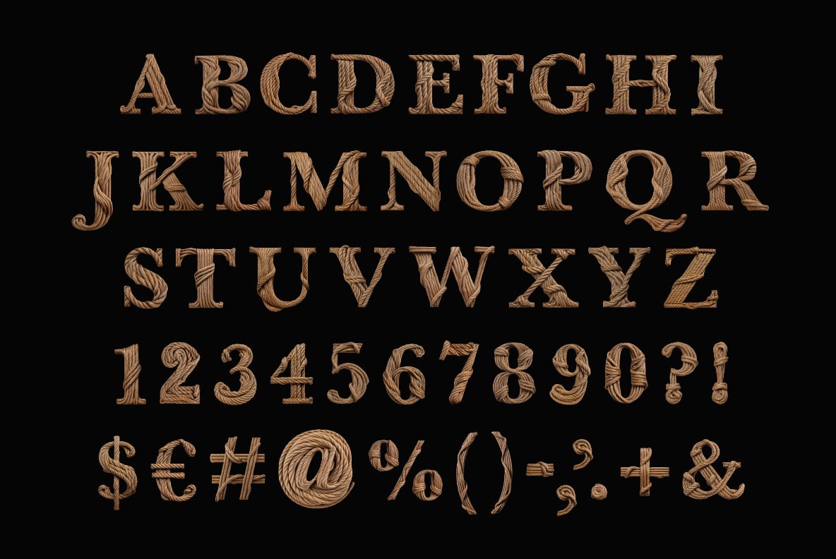 Brown Rope Font
