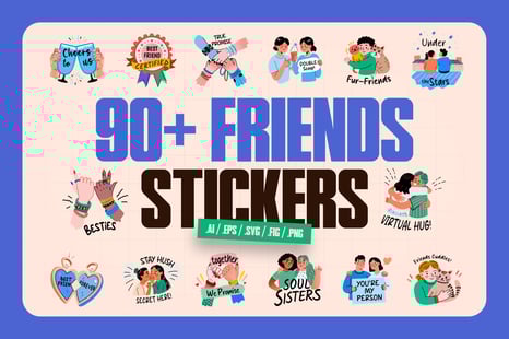 Friends Stickers Pack - Graphics
