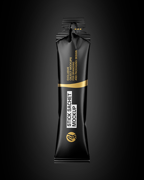 Matte Stick Sachet Mockup - Front View