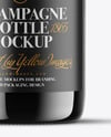 Dark Glass Champagne Bottle Mockup