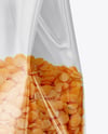Transparent Package with Lentils Mockup