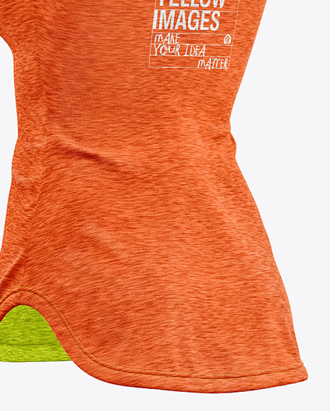 Women's Melange Tank Top Mockup - Half Side View