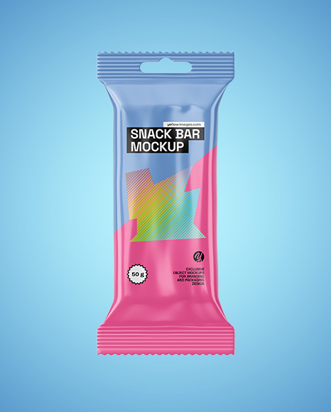 Glossy Snack Bar with Hang Tab Mockup