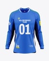 Long Sleeve Soccer Jersey Mockup - Front View