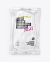 Clear Plastic Flow-Pack with Beef Steak Mockup