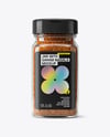 Square Glass Jar with Garam Masala Seasoning Mockup