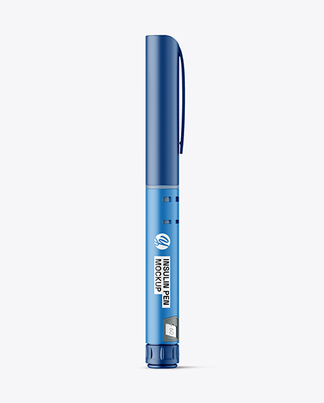 Matte Insulin Pen with Box Mockup
