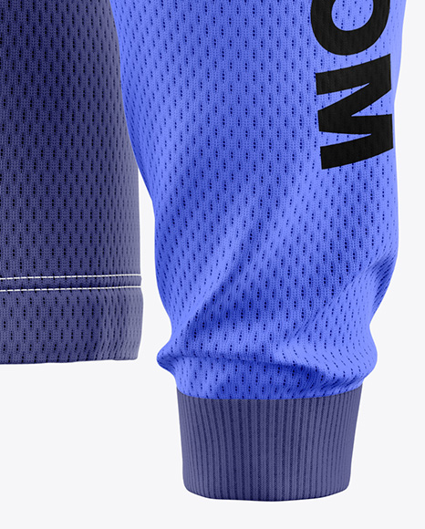 Mesh Jersey Mockup - Back Half Side View