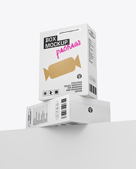 Two Paper Boxes Mockup - Two+Paper+Tag+Labels+Mockup