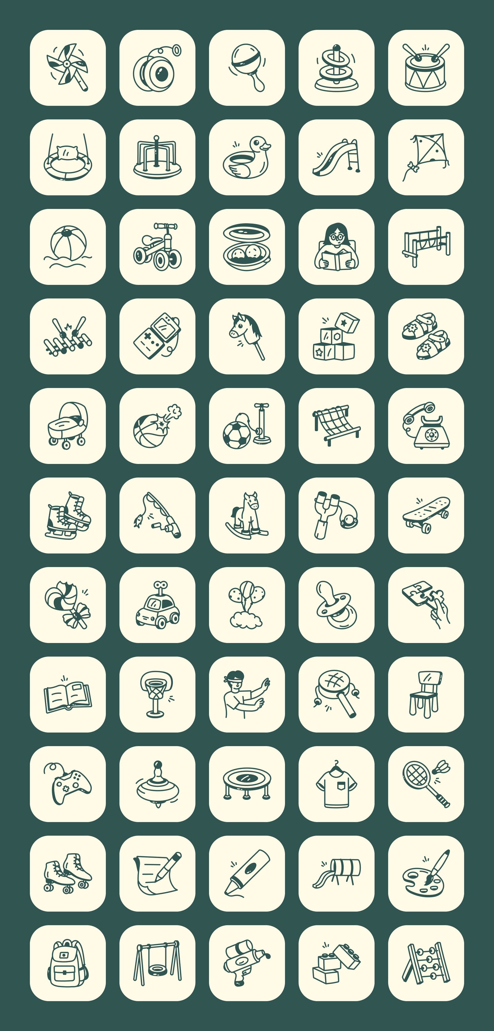 Children&#039;s Day Doodle Icons