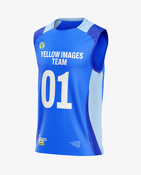 Training Sleeveless Jersey Mockup - Half Side View