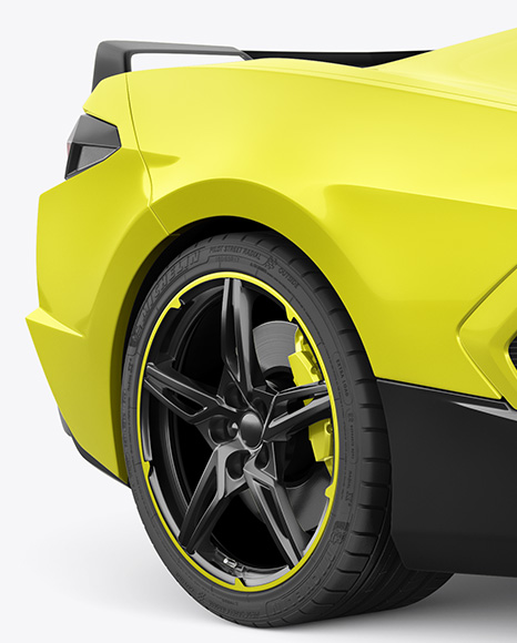 Sport Car Mockup - Front Half Side View