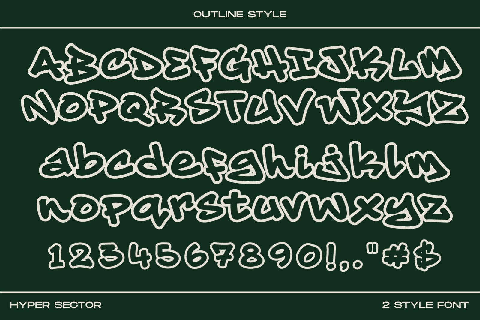 Hyper Sector - modern graffiti font