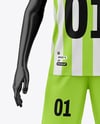 Kids V-Neck Sports full Kit Mockup - Front View