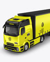Semi Trailer Truck Mockup - Half Side View