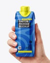 Matte Carton Pack in a Hand Mockup
