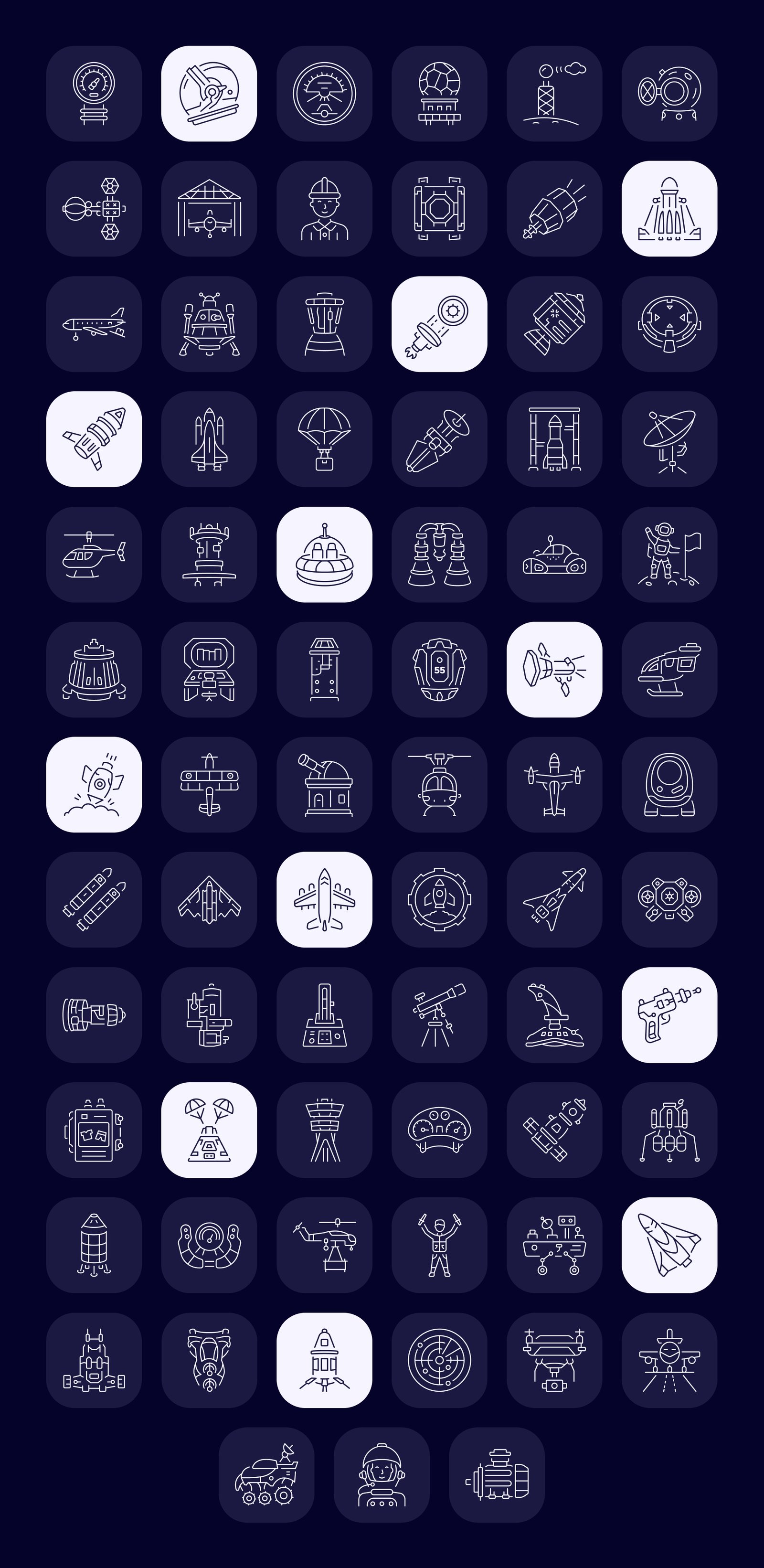 Aerospace Icon Art Set