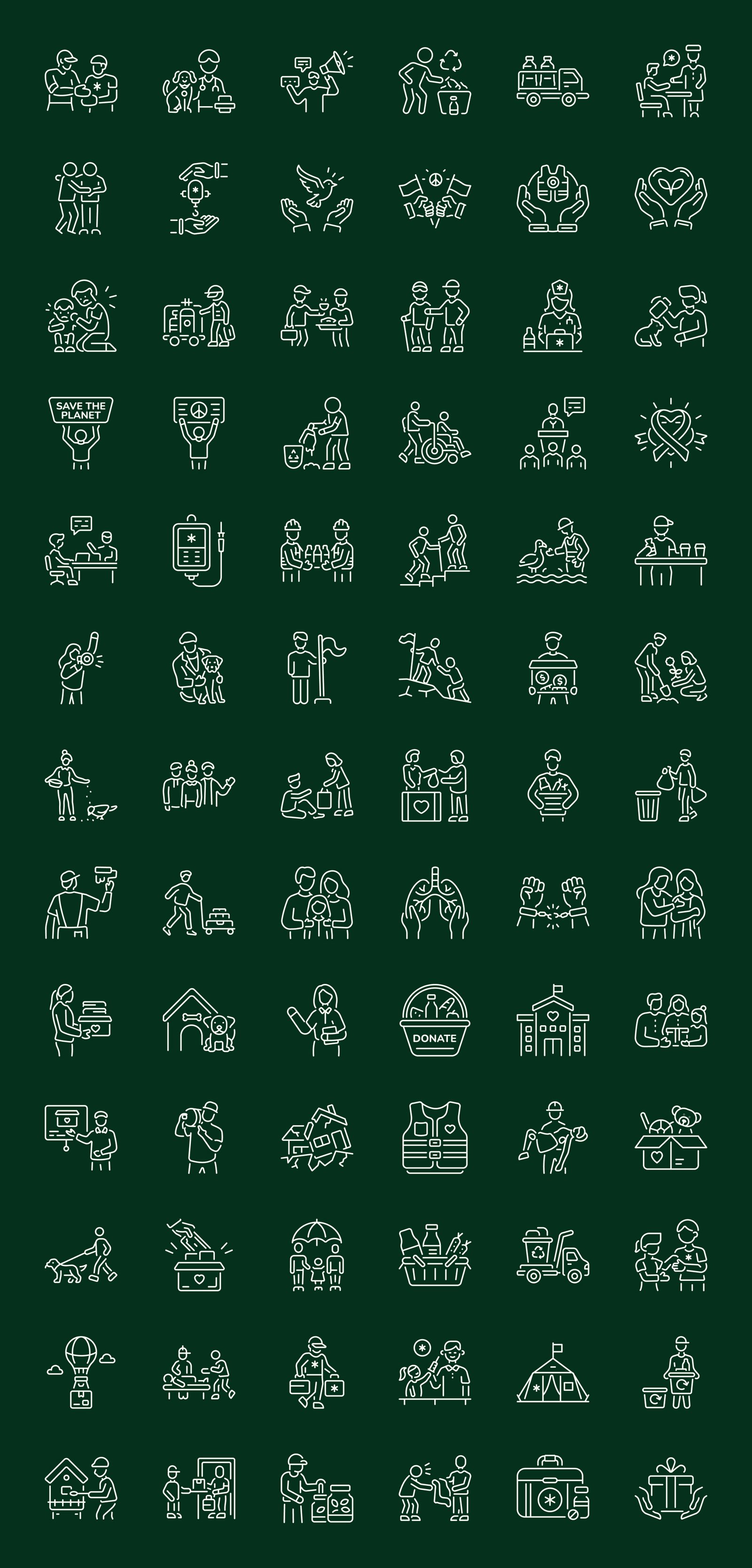 Volunteer Icon Set