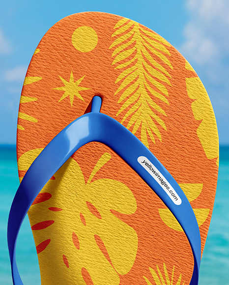 Flip-Flops on The Beach Mockup
