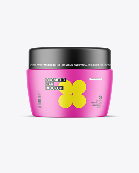 Matte Cosmetic Jar Mockup