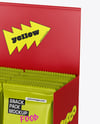 Display Box with Matte Snacks Mockup