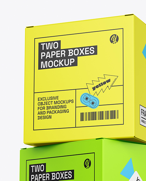 Two Paper Boxes Mockup