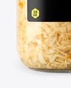 Glass Jar with Sauerkraut Mockup