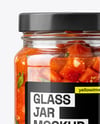 Glass Jar with Tomato Bruschetta Mockup
