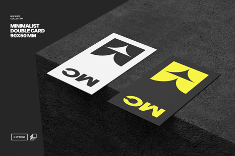 90x50mm Business Cards Mockup - Stationery Mockups