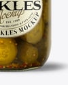 Jar with Bread & Butter Crinkle Cut Pickles Mockup