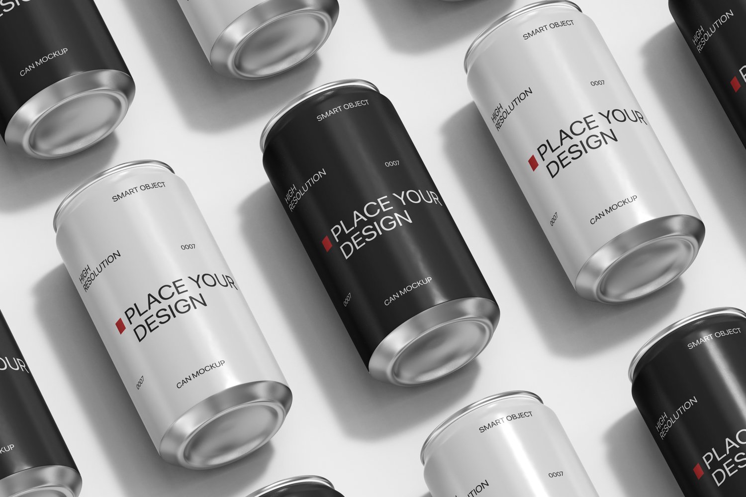 Soda Can Packaging Mockup